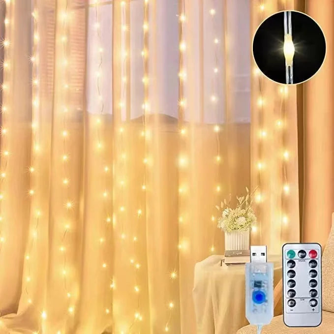 christmas lights decorations lamp holiday lighting USB Holiday Curtain Garland Lamp fairy lights lights decoration led light