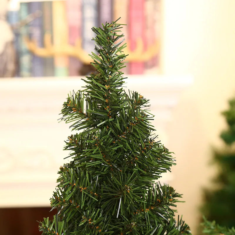 20cm-60cm Mini Christmas Trees Green With Linen Base Perfect Desktop Ornaments Store Window Displays Christmas Add Festive Touch