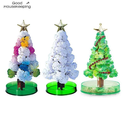 3 Types 14cm Magic Growing Christmas Tree DIY Fun Xmas Gift Toy for Adults Kids Home Festival Party Decor Props Mini Tree