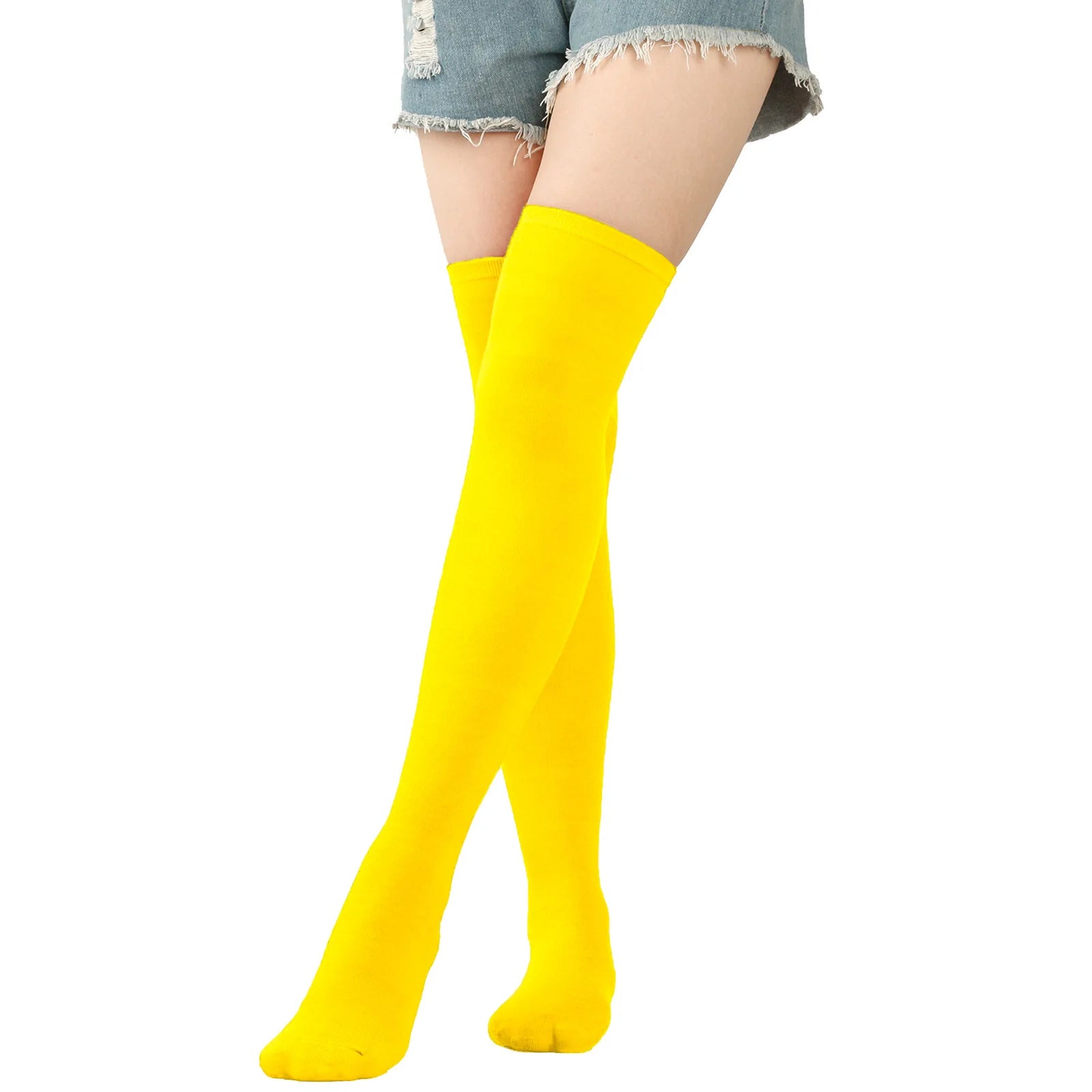 Christmas Stockings Over Knee Long High Socks Women Halloween Striped Stockings Dance Cosplay Performance Solid Colors Leggings